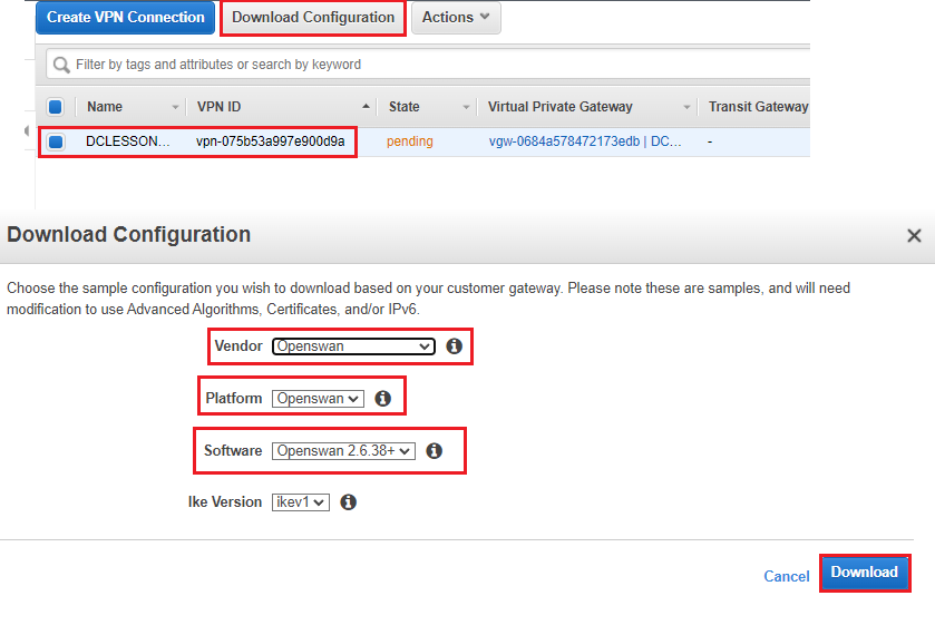 LAB: Configure AWS Site to Site VPN Connection - DCLessons